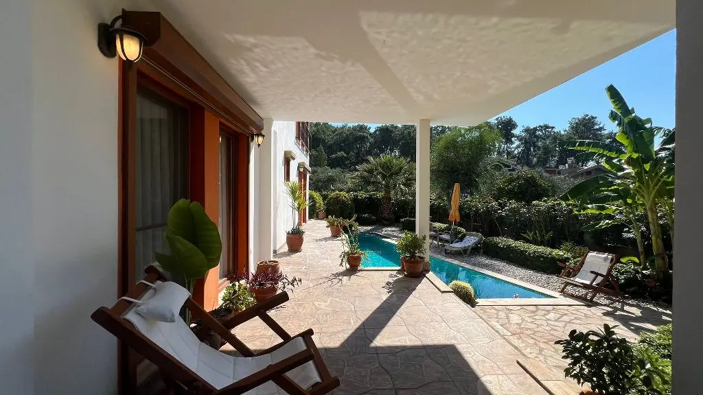 Shaded terrace